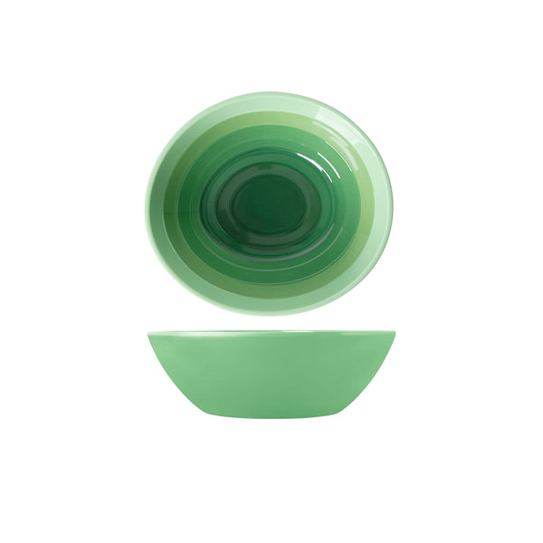Shoots Green Atlantis Melamine Oval Bowl 23 x 20.5 x 7.5cm pack of 6