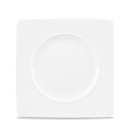 Alc Ambience White Medium Rim Square Plate 8.25" Box 6