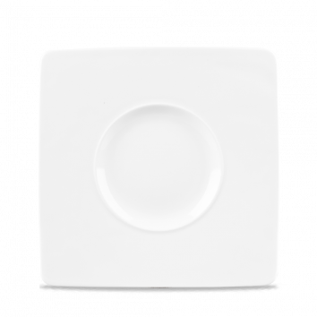 Alc Ambience White Wide Rim Square Plate 8.25" Box 6