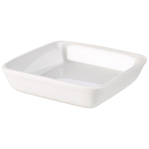 Genware Porcelain Square Roaster 25.4cm/ 10" pack of 6