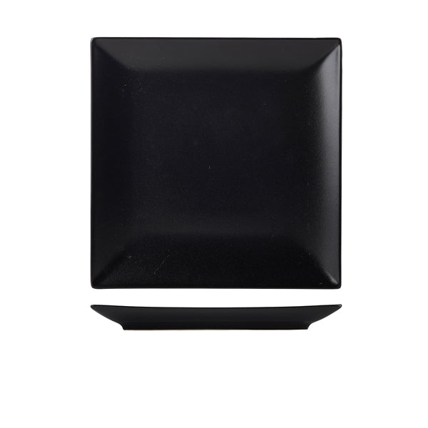 Luna Stoneware Black Square Plate 26cm/10.25" (Box of 6)
