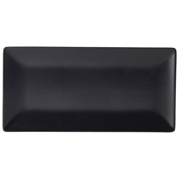 Luna Stoneware Black Rectangular Plate 25 x 15cm/10 x 6" (Box of 6)