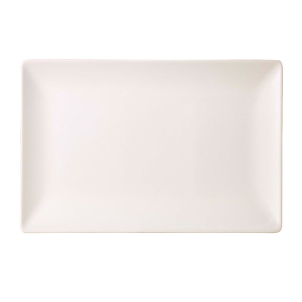 Luna Stoneware White Rectangular Plate 30 x 20cm/ 12 x 8" pack of 6