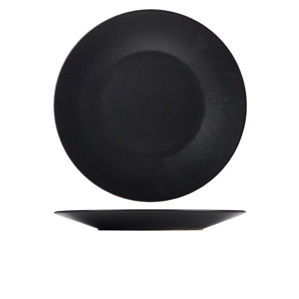 Luna Stoneware Black Wide Rim Plate 30.5cm/12" (Box of 6)