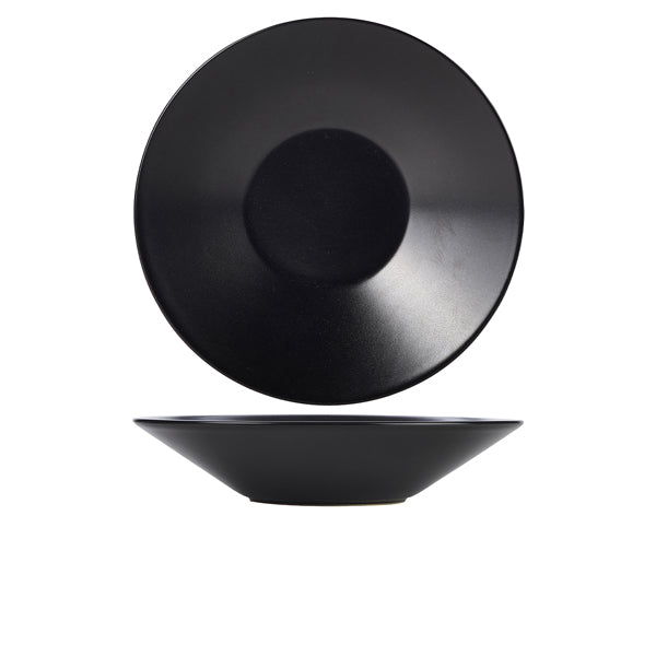 Luna Stoneware Black Soup Plate 23 x 5cm/9.25 x 2" (Box of 6)