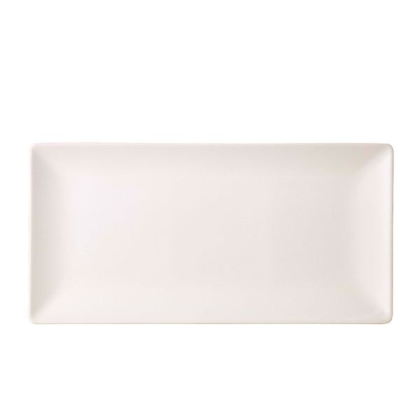 Luna Stoneware White Rectangular Plate 30 x 15cm/ 12 x 6" pack of 6