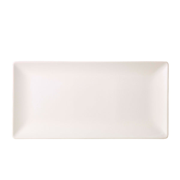 Luna Stoneware White Rectangular Plate 30 x 15cm/12 x 6" (Box of 6)