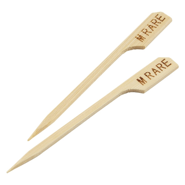 Bamboo Steak Markers 9cm/3.5" Medium Rare (100pcs)