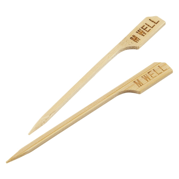 Bamboo Steak Markers 9cm/3.5" Medium Well (100pcs)