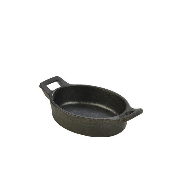 Mini Cast Iron Oval Eared Dish 12 x 9 x 3cm (Box of 6)