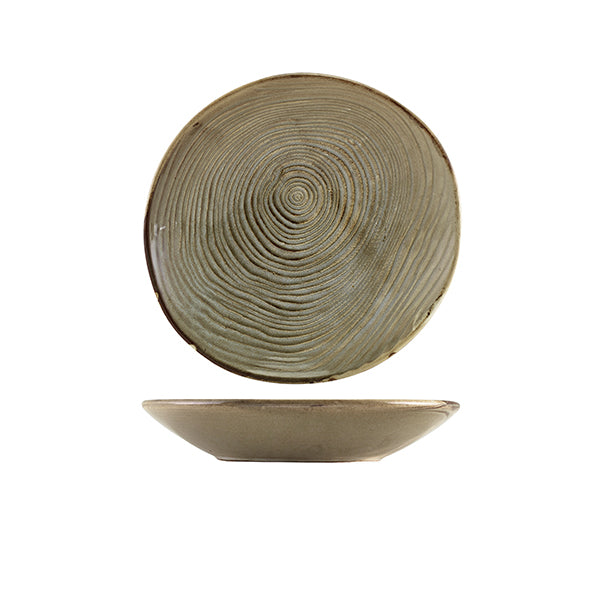 Terra Porcelain Smoke Grey Organic Coupe Bowl 21cm (Box of 6)