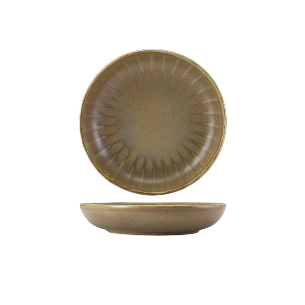 Terra Porcelain Matt Grey Scalloped Coupe Bowl 20.3cm pack of 6