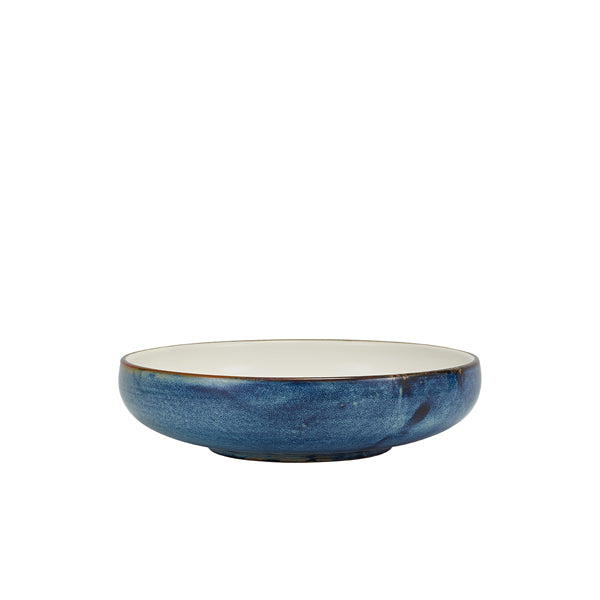 Terra Porcelain Aqua Blue Two Tone Coupe Bowl 22cm pack of 6
