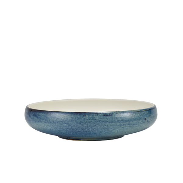 Terra Porcelain Aqua Blue Two Tone Coupe Bowl 24.5cm pack of 6