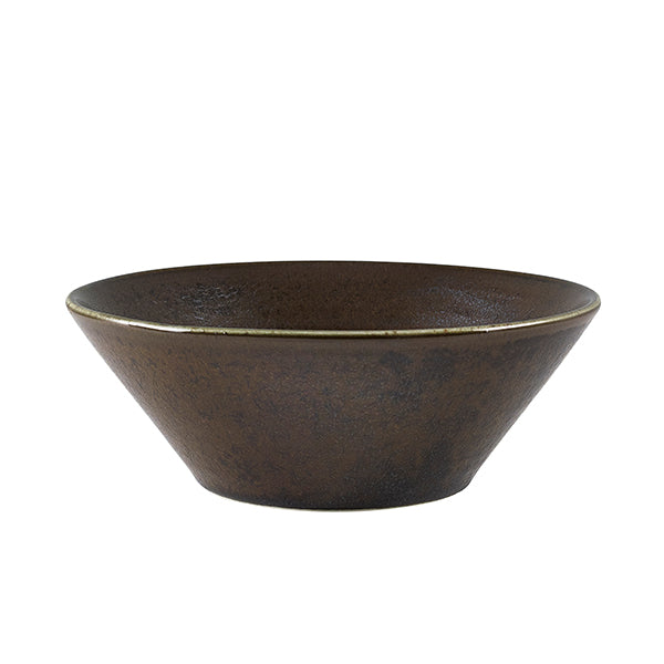 Terra Porcelain Cinder Black Conical Bowl 16cm (Box of 6)