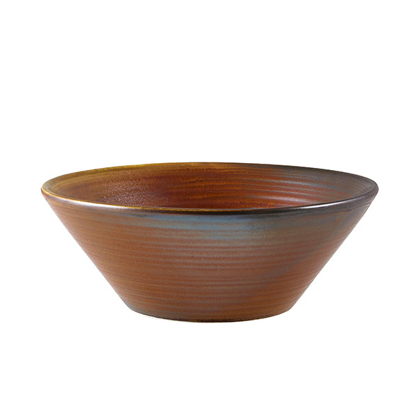 Terra Porcelain Rustic Copper Conical Bowl 16cm (Box of 6)