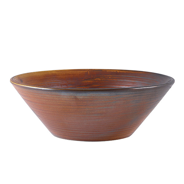 Terra Porcelain Rustic Copper Conical Bowl 19.5cm (Box of 6)