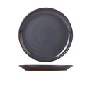 Terra Stoneware Rustic Blue Coupe Plate 24cm pack of 6