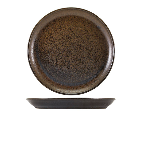 Terra Porcelain Black Coupe Plate 27.5cm pack of 6