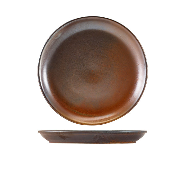 Terra Porcelain Rustic Copper Coupe Plate 24cm (Box of 6)