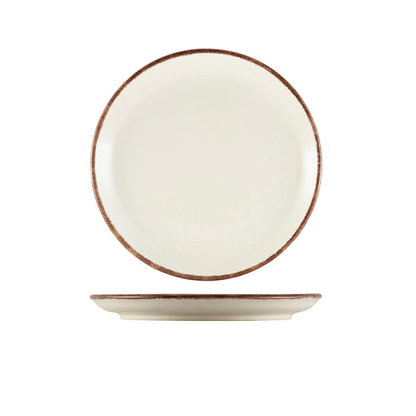 Terra Stoneware Sereno Brown Coupe Plate 19cm (Box of 6)