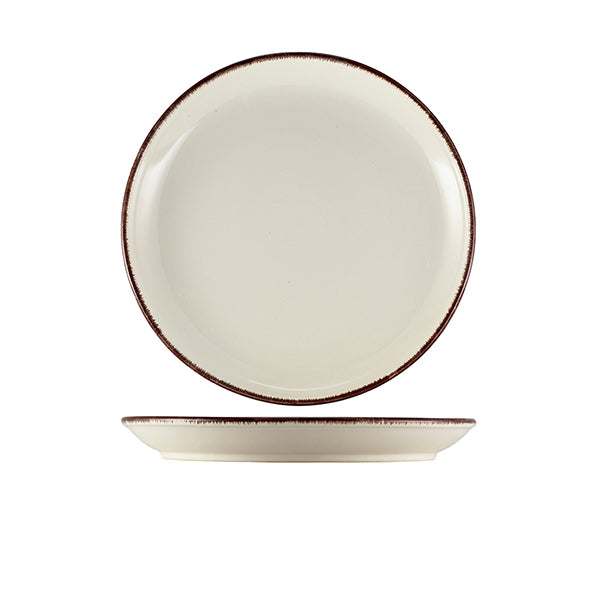 Terra Stoneware Sereno Brown Coupe Plate 24cm pack of 6