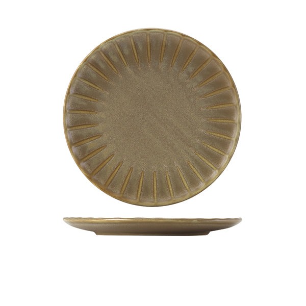 Terra Porcelain Matt Grey Scalloped Coupe Plate 26cm (Box of 6)