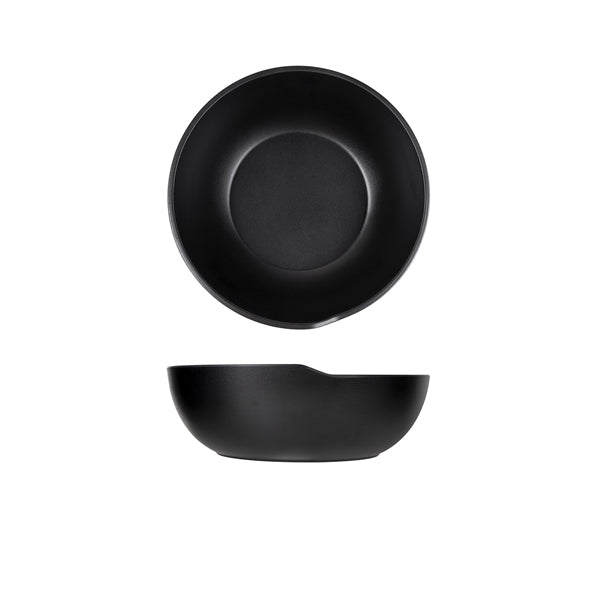 Black Copenhagen Round Melamine Bowl 20 x 7.5cm
