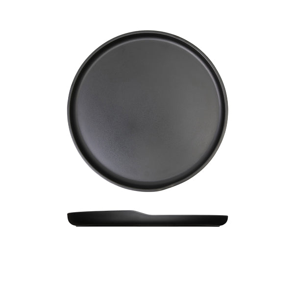 Black Copenhagen Round Melamine Plate 28cm