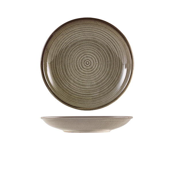Terra Porcelain Smoke Grey Deep Coupe Plate 21cm (Box of 6)