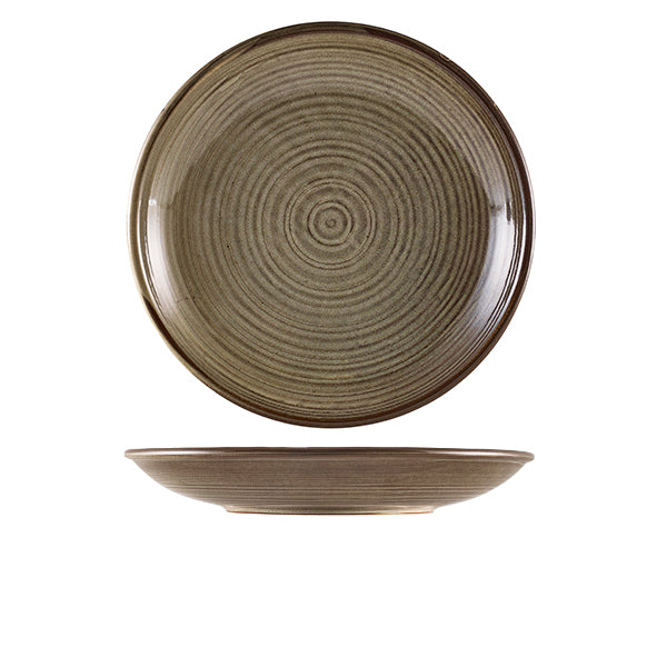 Terra Porcelain Smoke Grey Deep Coupe Plate 28cm (Box of 3)