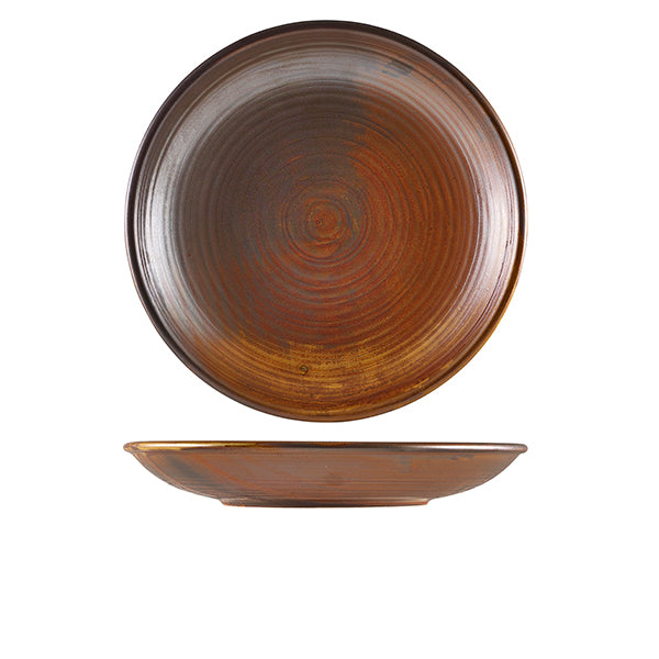 Terra Porcelain Rustic Copper Deep Coupe Plate 28cm (Box of 3)