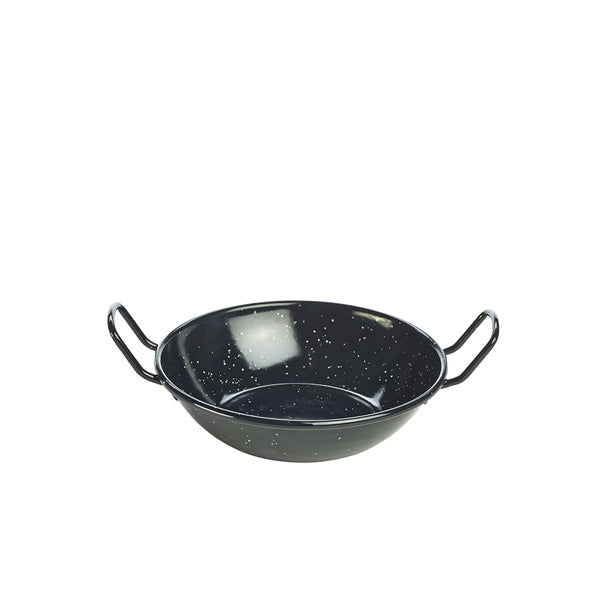 Black Enamel Dish 16cm pack of 10