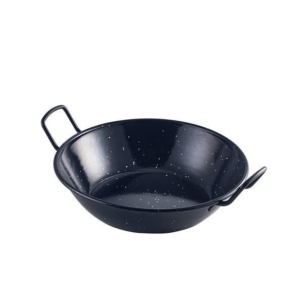 Black Enamel Dish 22cm (Box of 6)