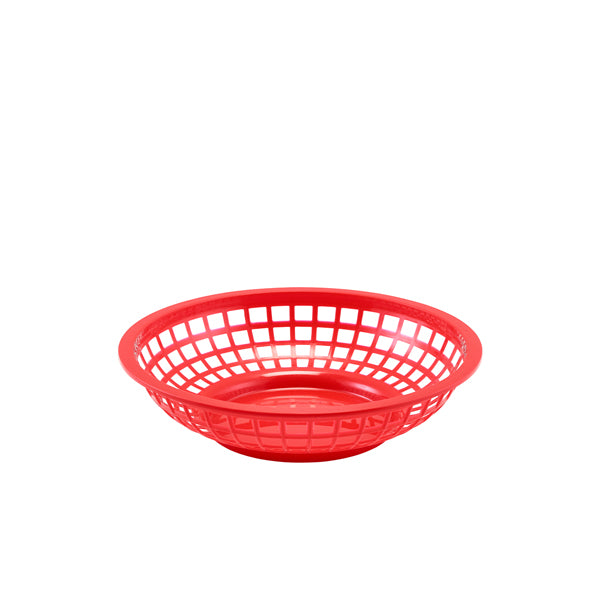 Stephens Round Fast Food Basket Red 20cm (Box of 6)