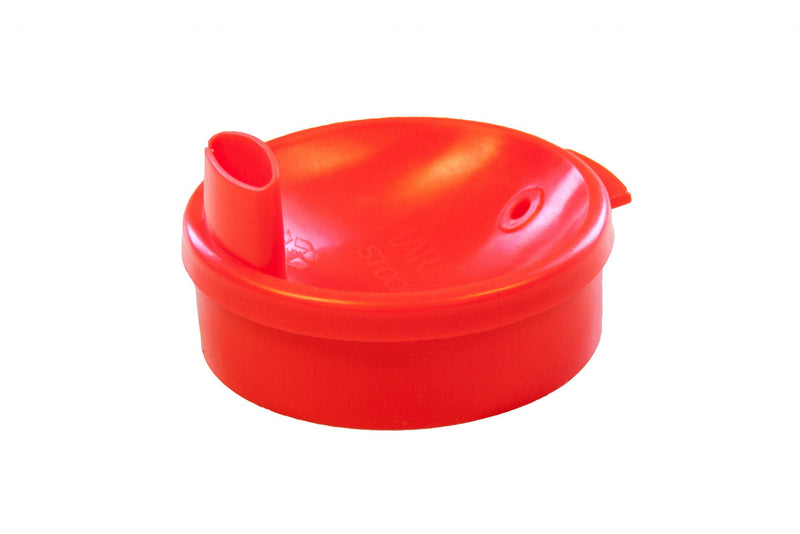 Wide spout for 2 handled beaker with a straw hole. Made from virtually unbreakable polypropylene