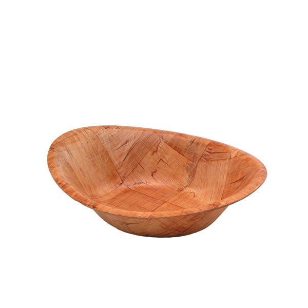 Oval Woven Wood Bowls 9"x7" Singles (Box of 12)