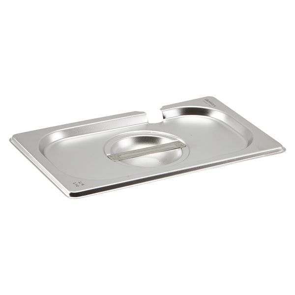 St/St Gastronorm Pan Notched Lid 1/4