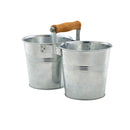 Galvanised Steel Combi Serving Buckets 12cm Dia pack of 12