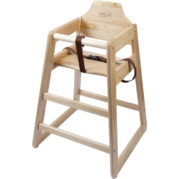 Wooden High Chair - Light Wood