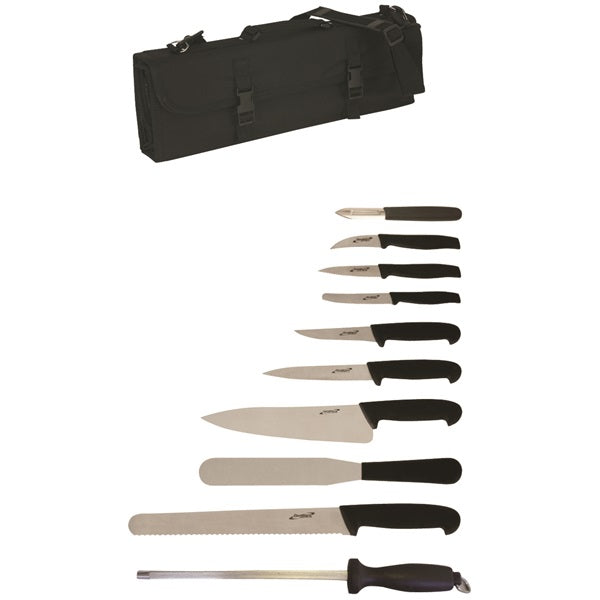 10 Piece Knife Set + Knife Case pack of 1