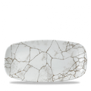 Studio Prints Kintsugi Agate Grey Chefs Oblong Plate 11 3/4X6" Box 12