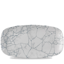 Studio Prints Kintsugi Pearl Grey Chefs Oblong Plate 13 7/8X7 3/8" Box 6