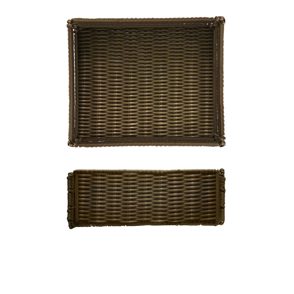 Foldable Polywicker GN 1/2 Basket 32.5 x 26.5 x 10cm pack of 1