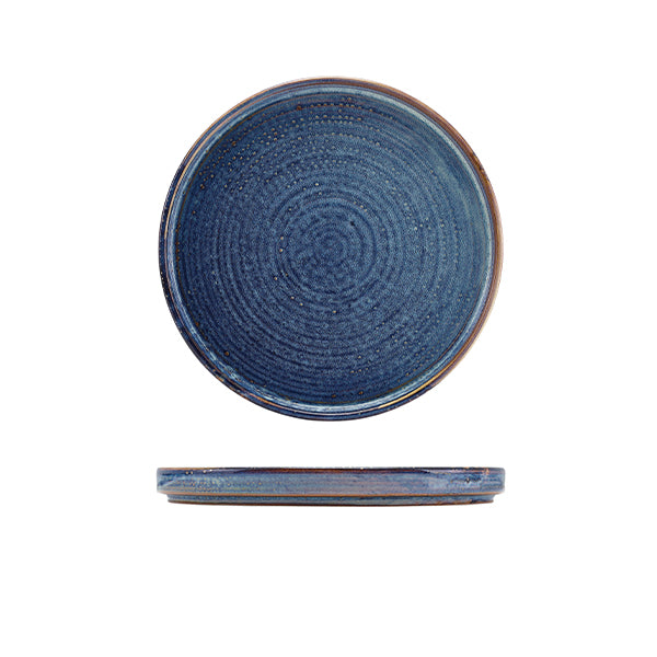 Terra Porcelain Aqua Blue Low Presentation Plate 18cm (Box of 6)