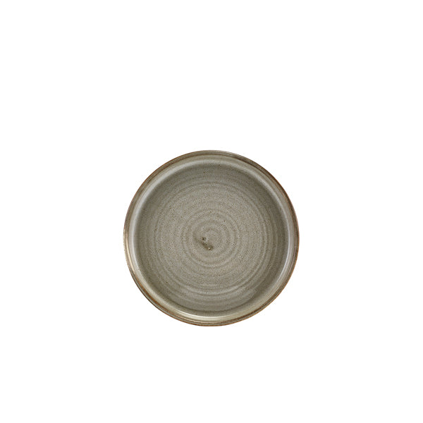 Terra Porcelain Smoke Grey Low Presentation Plate 14cm Box of 12