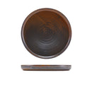 Terra Porcelain Rustic Copper Low Presentation Plate 21cm pack of 6