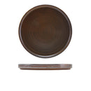 Terra Porcelain Rustic Copper Low Presentation Plate 25cm pack of 6
