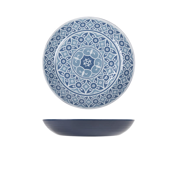 Blue Marrakesh Melamine Bowl 28 x 4.5cm