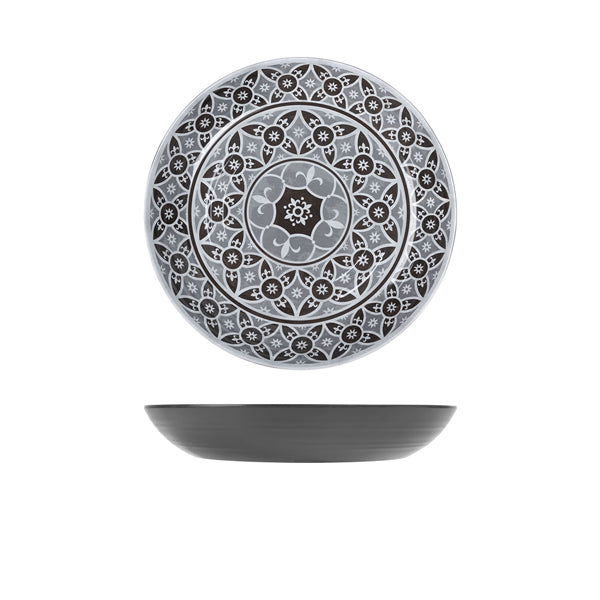 Grey Marrakesh Melamine Bowl 28 x 4.5cm